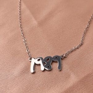 Taylor Swift Inspired 1989 Silver Necklace
